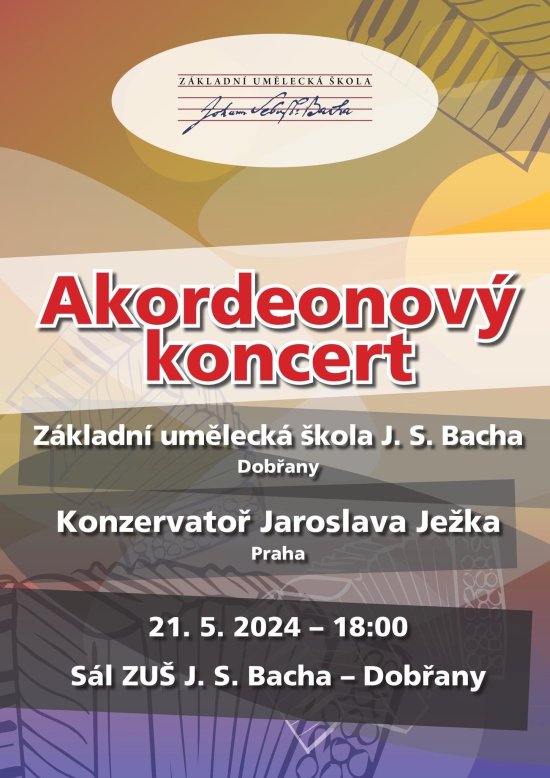 Akordeonový koncert, 21. 5. 2024 od 18:00, Sál ZUŠ J. S. Bacha - Dobřany
