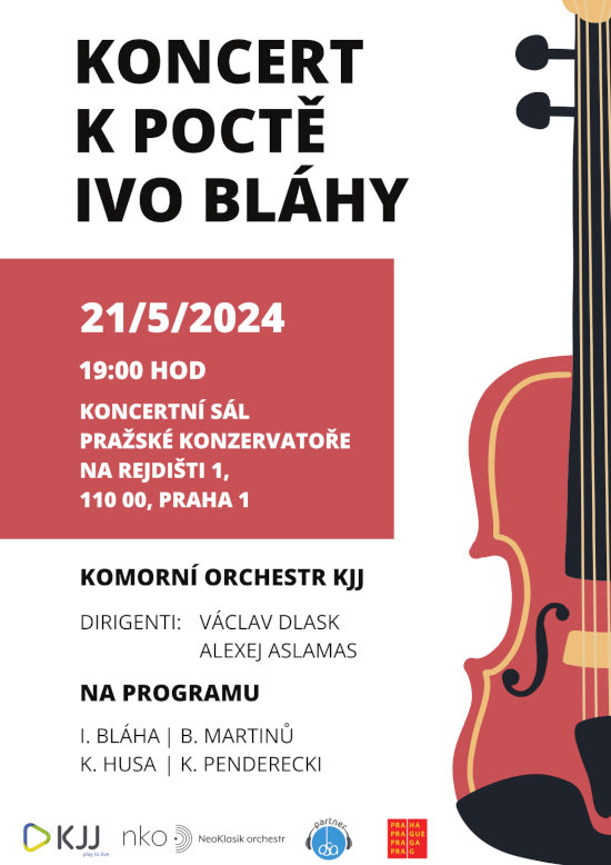 Koncert k poctě Ivo Bláhy, 21. 5. 2024 od 19:00, Koncertní sál Pražské konzervatoře